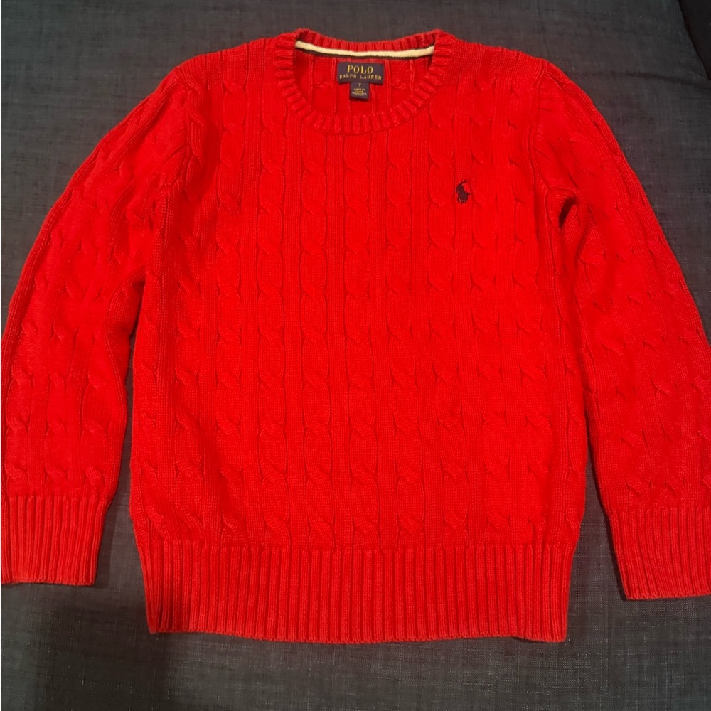Polo by Ralph Lauren Vibrant Red Crewneck Sweater